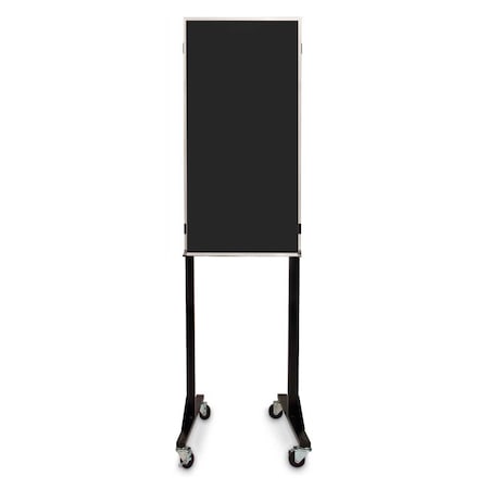 United Visual Products Sliding Door Wood Corkboard, 72"x36", Cher UV9005OCS-CHERRY-AMETHY